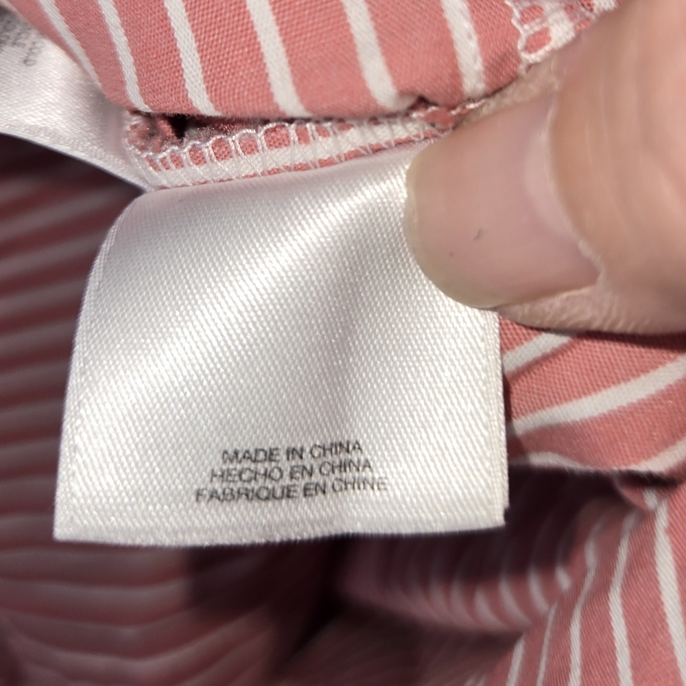 NWOT Women's Anne Klein Pink White Striped Button Up Size Small - Picture 10 of 13